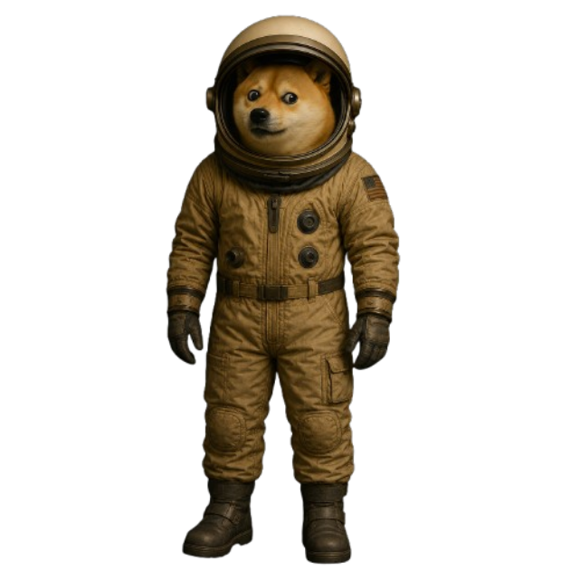 MOONDOGE, a Shiba Inu in a lunar astronaut suit